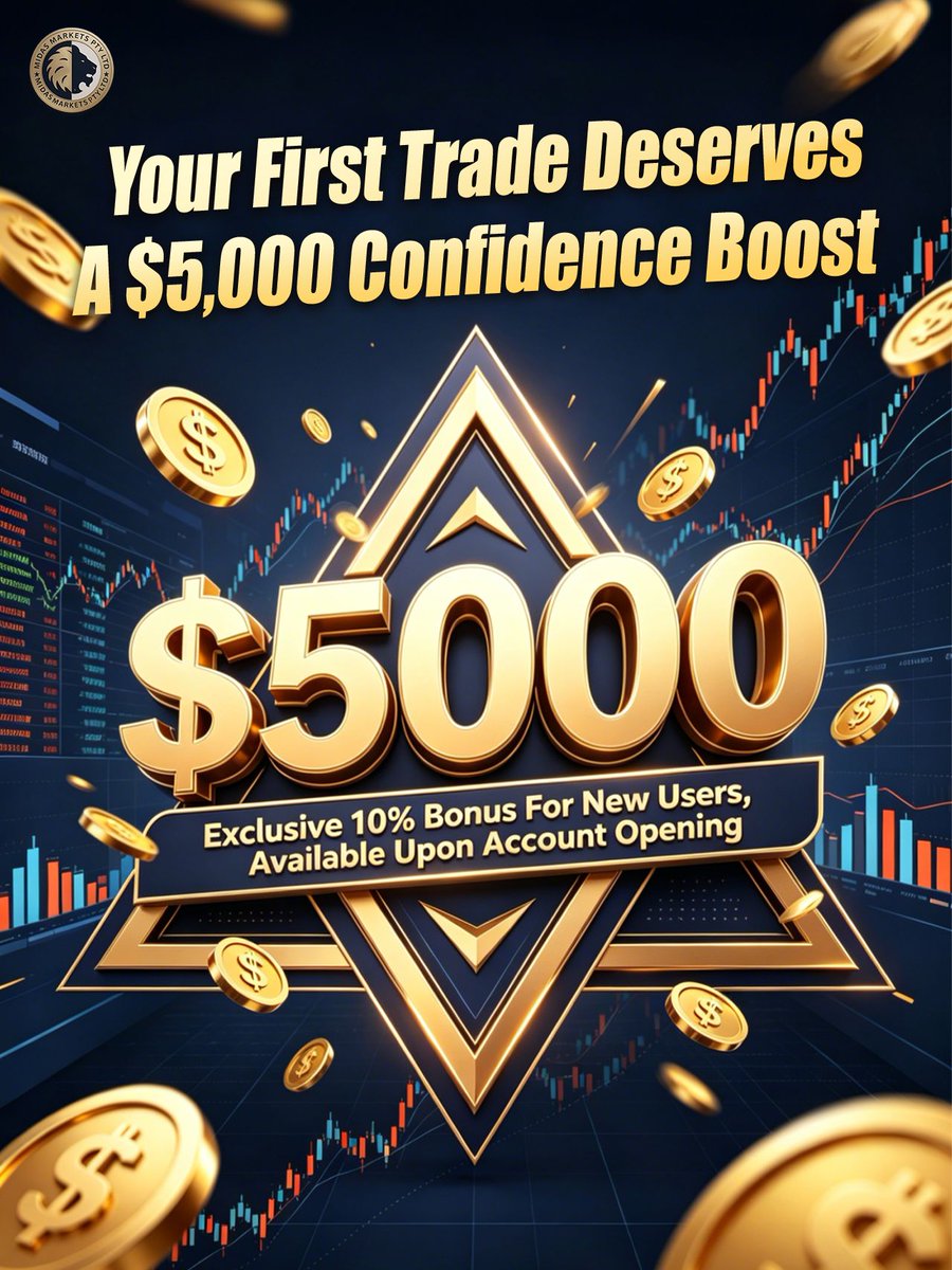 mmarketsglobal's tweet image. Your first trade, boosted with up to $5,000. New users get 10% extra!
#mdm #mdmglobal #midasmarkets
