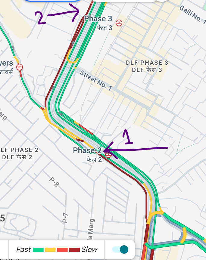 SubhashSardana's tweet photo. @TrafficGGM @cmohry @gurgaonpolice Traffic situation everyday &amp; cop watching reels standing in shade saying hum kya karein. Two reasons of jam, drivers at the merging pt 1 drive from extreme right want to enter the lane heading to Cyber hub, can we barricade &amp; cops managing it pl https://t.co/hNvGccEROw
