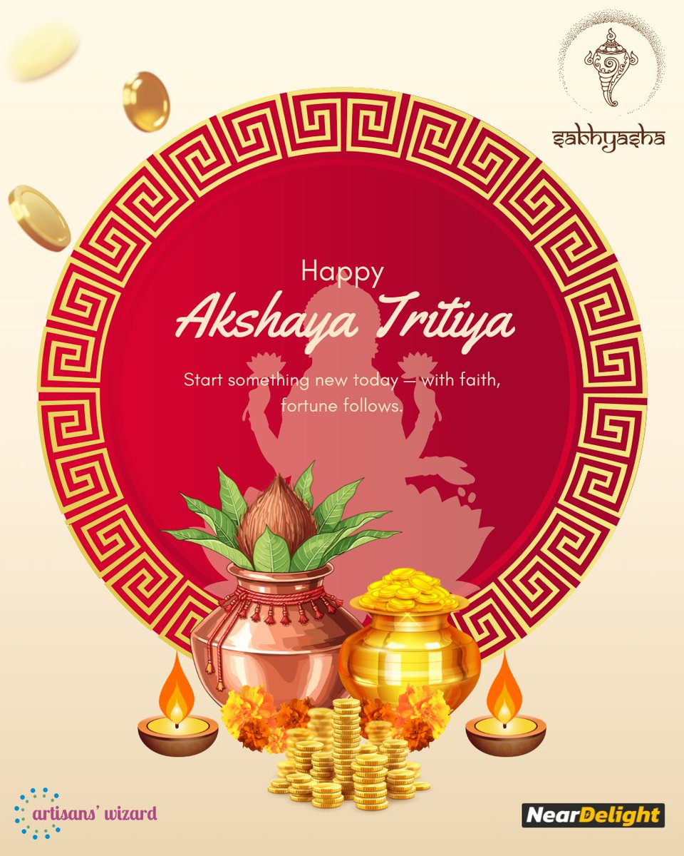 N_D_Business's tweet photo. An auspicious moment to begin something meaningful. 🌿
Let today mark the start of a journey filled with growth and prosperity.

✨ Join Sabhyasha and step into a future of limitless opportunities.

Happy Akshaya Tritiya 

#Sabhyasha #AkshayaTritiya #StartYourJourney #growth https://t.co/vG3B53wPmc