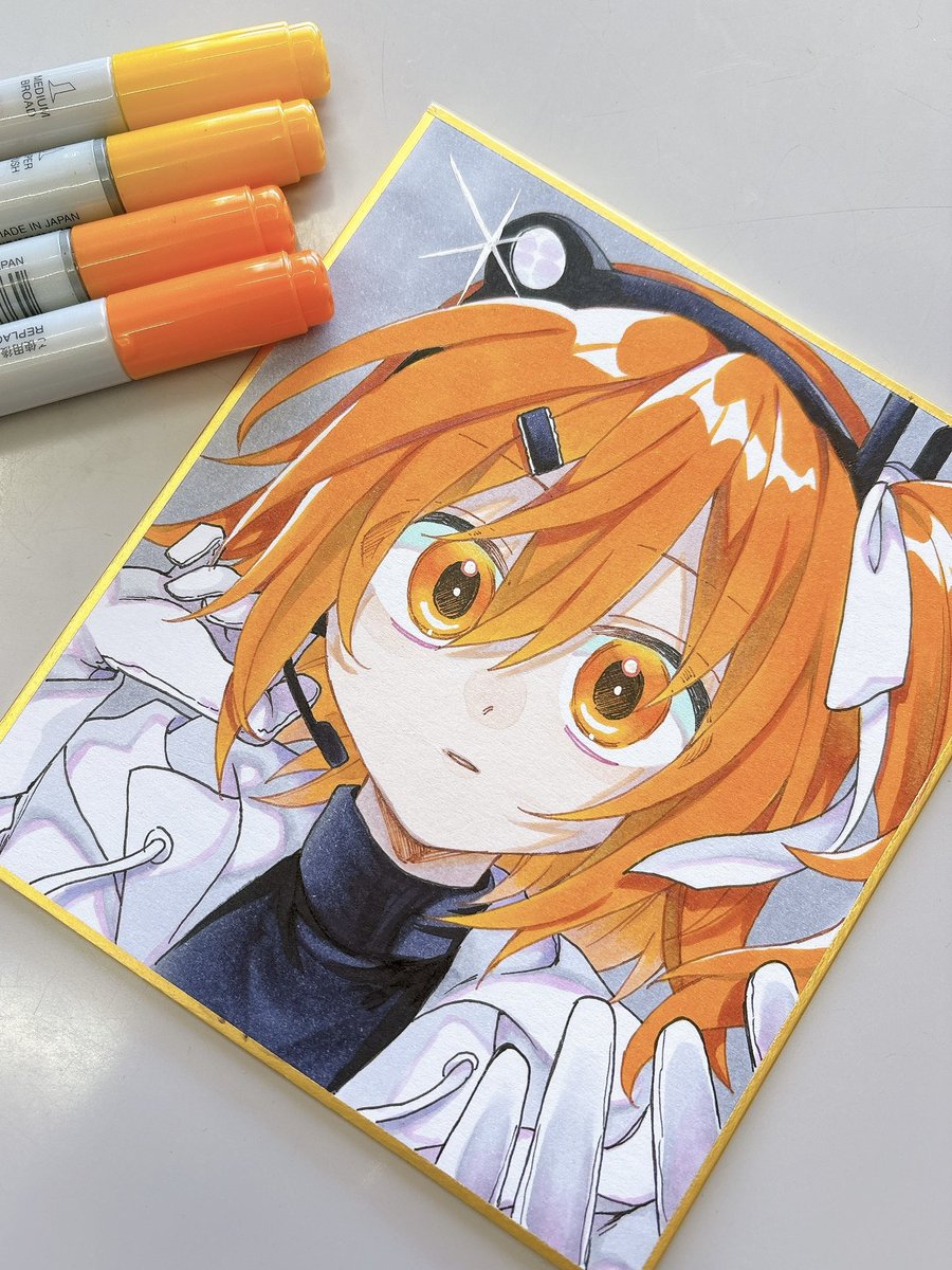 心安らぎの色紙（マウス） 追加分のレイちゃんの色紙できた！ 超ボーマス持っていきます🧡