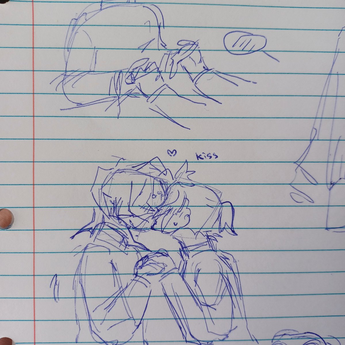 I'm not good at drawing kiss so forgive me