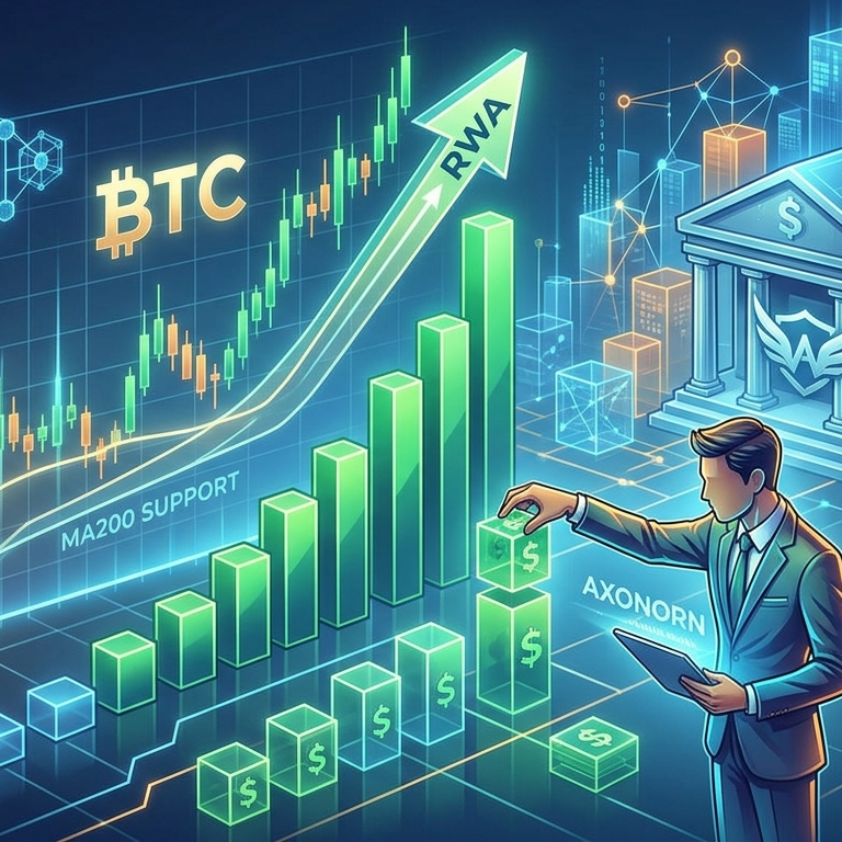 Axonorn_Global's tweet photo. 📈 #BTC is consolidating with strong support at the 200-day moving average. While expectations of a Fed rate cut fluctuate, institutional funds are accelerating their entry into the #RWA sector 🏦.

🚀Invest at https://t.co/kYFS12PuSq, follow the main players' strategies, and build positions in stages!

#Axonorn #Web3 #Crypto