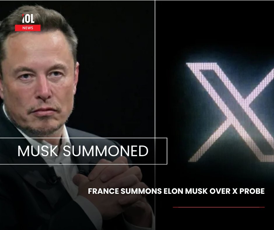 IOL's tweet image. Billionaire Elon Musk has been summoned for a voluntary interview in Paris on Monday as part of a French probe into his social media platform X, though it remains unclear if he will appear.
#news #ElonMusk #summoned #voluntary #interview #French #probe #socialmedia
Read on