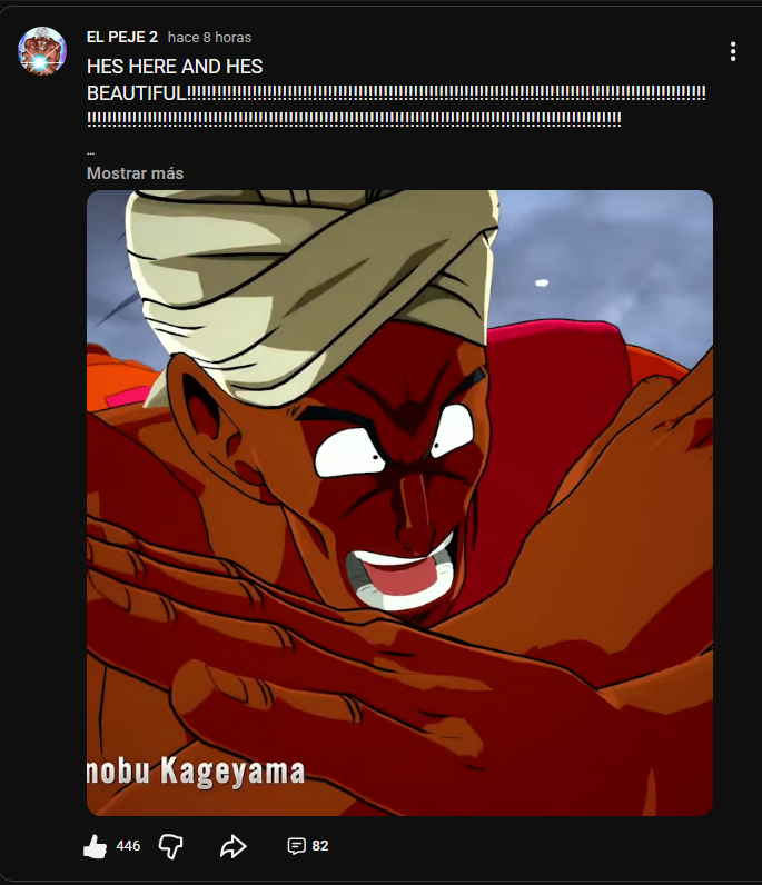 Con todos los anuncios de hoy el único ganador es el tipo que espero a Nam por 1037 días seguidos hasta que fuera añadió a Sparking Zero. Hermano literalmente no tuvo pistas, filtraciones ni nada, solo pura fe wtf-