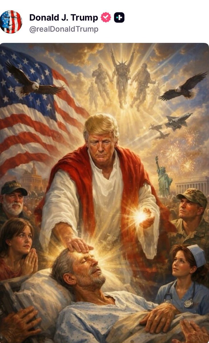 Sede_vacantist's tweet image. Evangelicals of the #Trump #Maga #Cult support this genocidal regime, the government of #Israel 
They also defended their dear leader's mocking of Jesus Christ by posting an image of himself as #Christ 
They are anti-Christian, anti-Christ. 
#lebanon #gaza #iran #war #evil