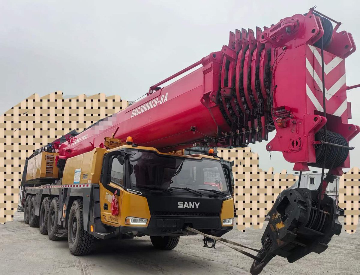 DindangMall's tweet photo. 2023 year Sany 300ton all terrain crane for sale, type SAC3000C8-8A, main boom 90m, without jib, without super lift, counterweight 100ton, price $486000.
More info:https://t.co/Y9nkS2iAp3
#cranemachine #truckcrane #Sany #300ton #2023 https://t.co/uZVhNmvhRG