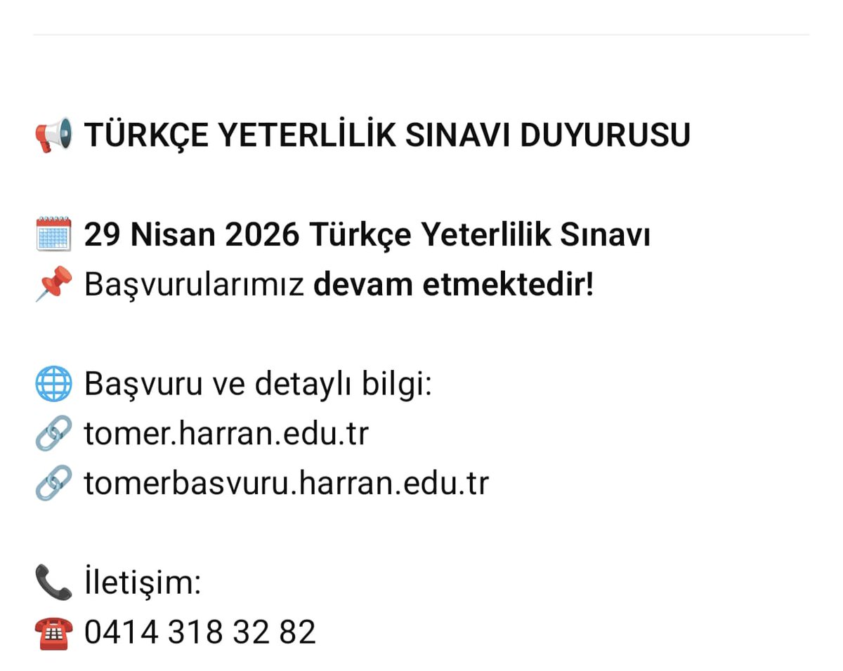 Harran Üniversitesi TÖMER tweet media