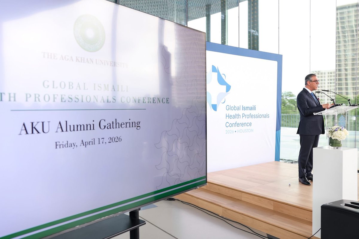 IsmailiInfo's tweet photo. Aga Khan University @AKUAlumnni
On April 17th, AKU alumni attending the Global Ismaili Health Professionals Conference were honoured by the inspiring presence of our Pro-Chancellor Princess Zahra Aga Khan. Her attendance was a meaningful gesture of recognition for the alumni community and reaffirmed the vision and values at the heart of our institution.

From mentoring current students and supporting scholarships, to leading healthcare, education, and development initiatives around the world, AKU graduates continue to give back in meaningful ways. Whether it’s through community service, knowledge sharing, or driving change in their professions, their commitment reflects the values they carried with them from AKU.

To our alumni – your continued commitment to the AKU mission is what makes evenings like these truly significant.

#AKUAlumnni #AKUSONAM #AKUMC