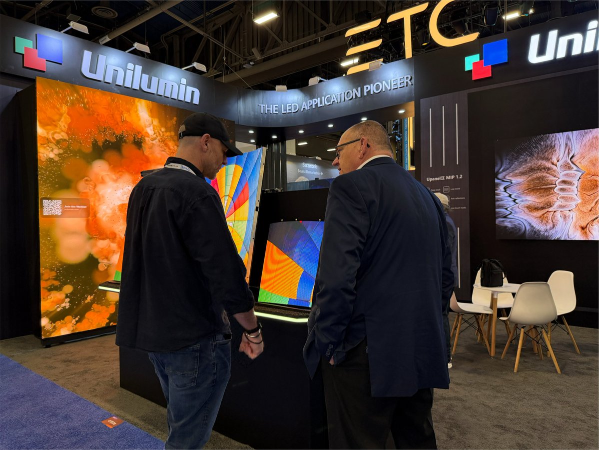 UniluminDisplay's tweet image. Conversations. Content. Curiosity—#Unilumin is live at #NABShow2026. Next-gen #LED for #broadcast &amp;amp; #virtualproduction takes center stage—powered by #COB &amp;amp; #MIP, alongside professional displays, All-in-One solutions, and rental #videowall.

Booth C7539. On show through Apr 22.