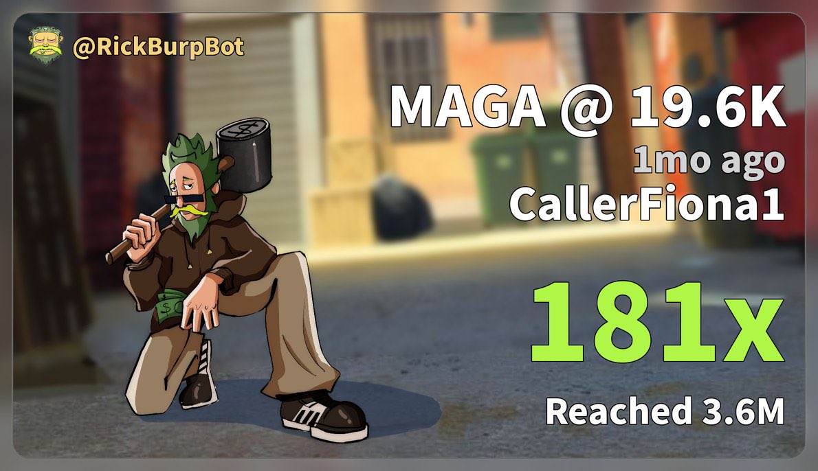 callerFiona's tweet image. 181x gain on my call $MAGA

Hon2rHAiqkcDtUzL5gA2vjXPr7T1MPCK2UT2AHKCpump

#solana #memecoin #memecoin1000x