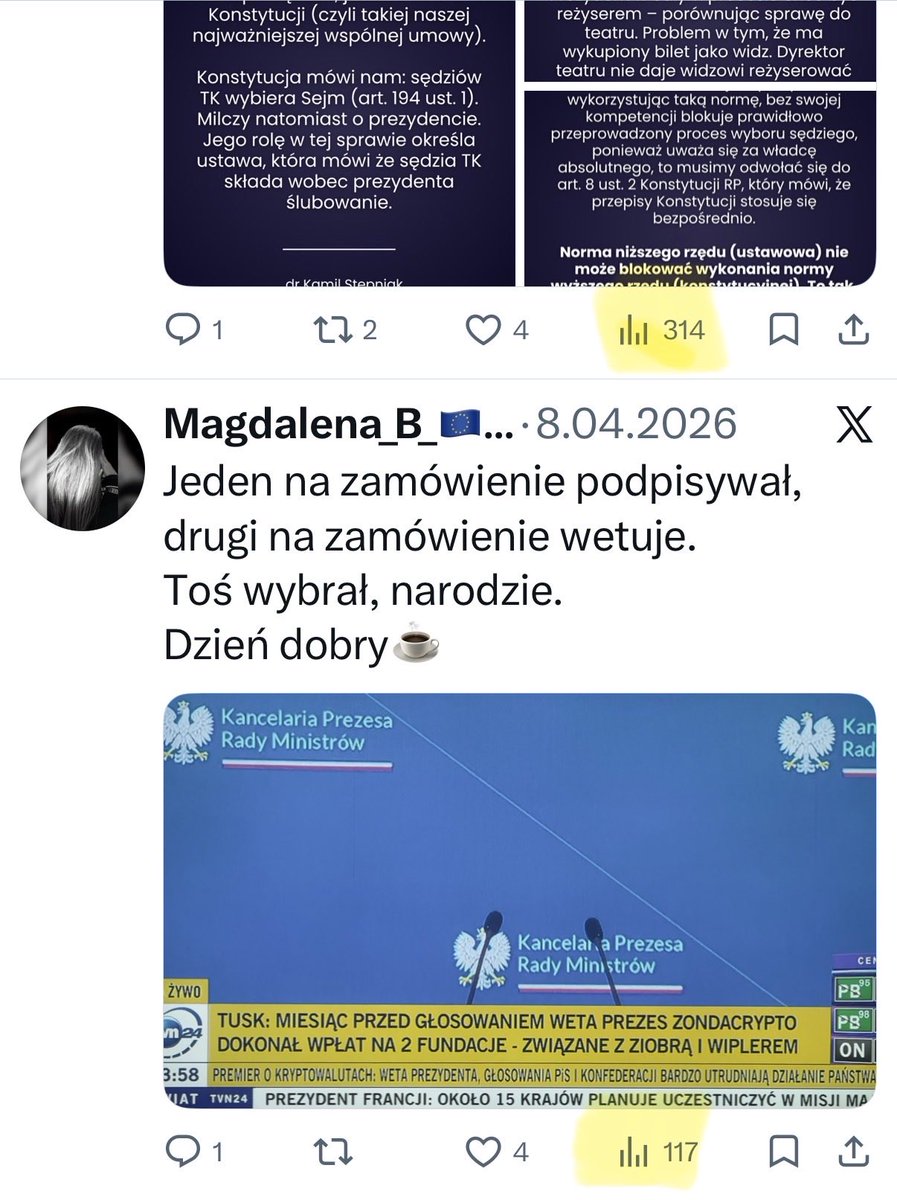 Magdalena_B_'s tweet image. Czyli tak to teraz działa. Wpisy o zabarwieniu społeczno-politycznym są ledwie zauważalne, te o dupie maryni niosą się znacznie lepiej. Aha.
Dzień dobry☕️
#shit #nieuwaga