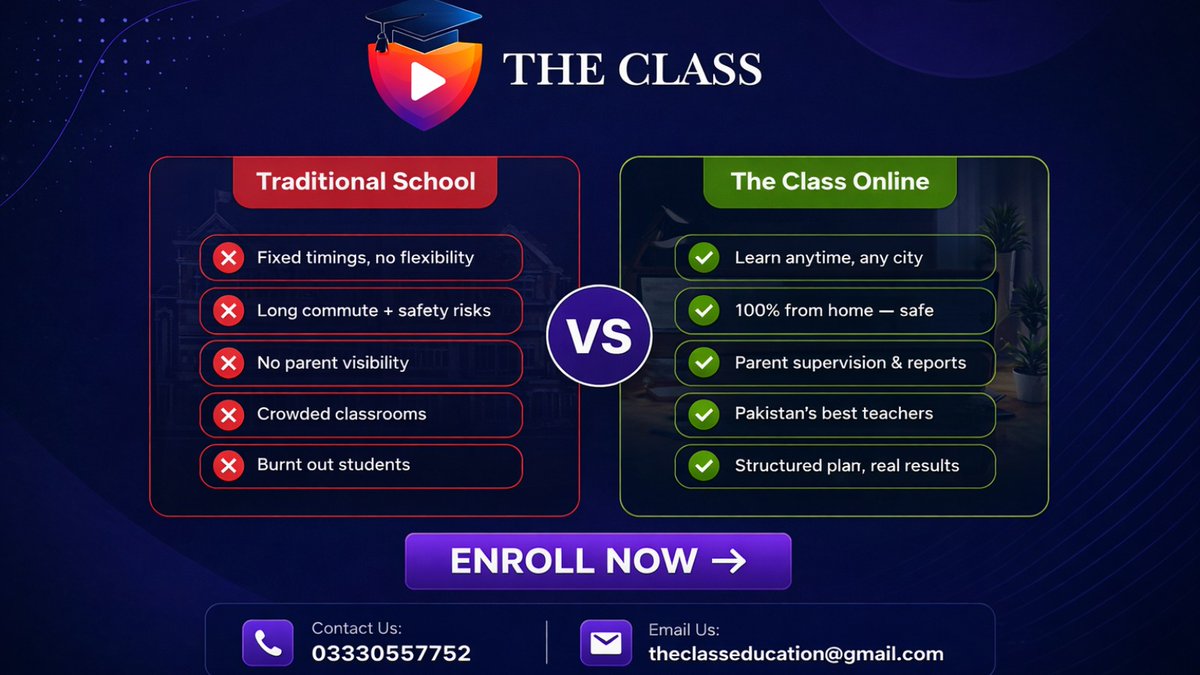 TheClass_Online's tweet image. Dear Parents, Your child deserves safety, flexibility &amp;amp; the best teachers from home.
#TheClass gives you parent supervision, structured learning &amp;amp; real results. Because great education shouldn't mean long commutes &amp;amp; safety risks.
#onlineeducation #remotelearning #digitaleducation
