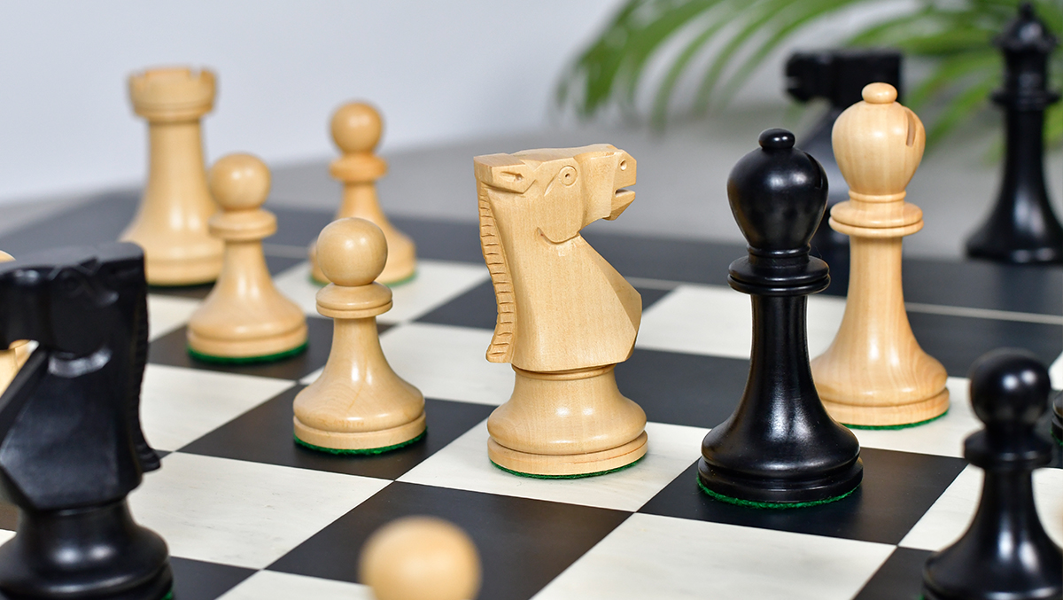 indianchessco's tweet image. Combo Of Old Vintage English Staunton Series Chess Pieces in Ebonized Wood &amp;amp; Boxwood - 3.8" King With Wooden Black Anigre/ Maple Chess Board #vintage #english #chessset