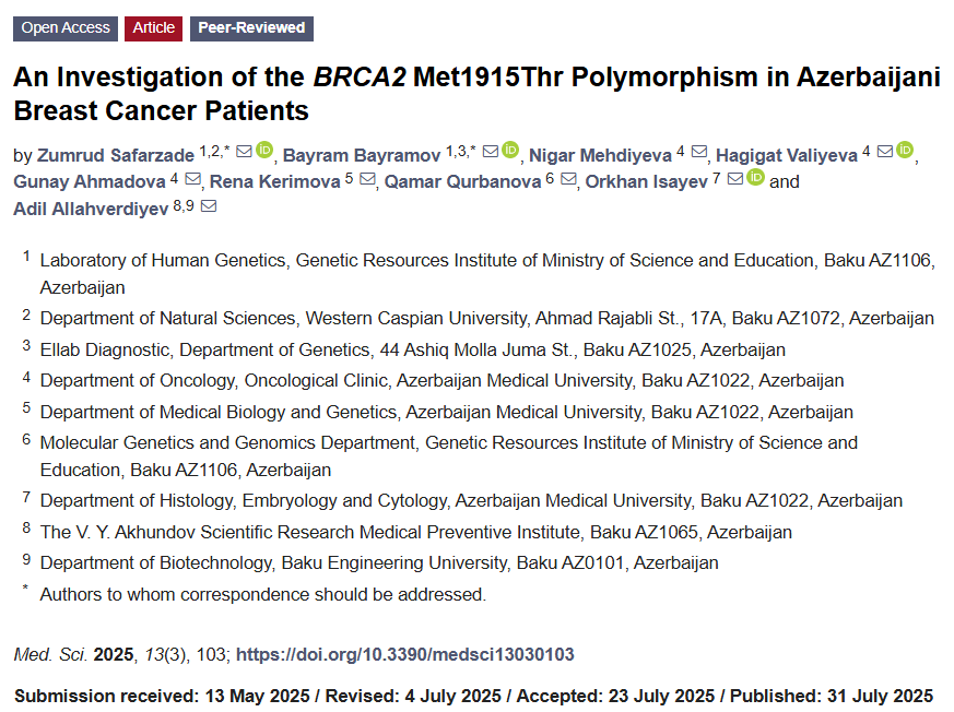 medsci_MDPI's tweet image. 🧪 A case–control study reveals a significant association between the BRCA2 Met1915Thr variant and breast cancer susceptibility. Findings highlight the importance of population-specific genetic research.

🔗mdpi.com/2076-3271/13/3…

#CancerResearch #BRCA2 #Genomics #BreastCancer