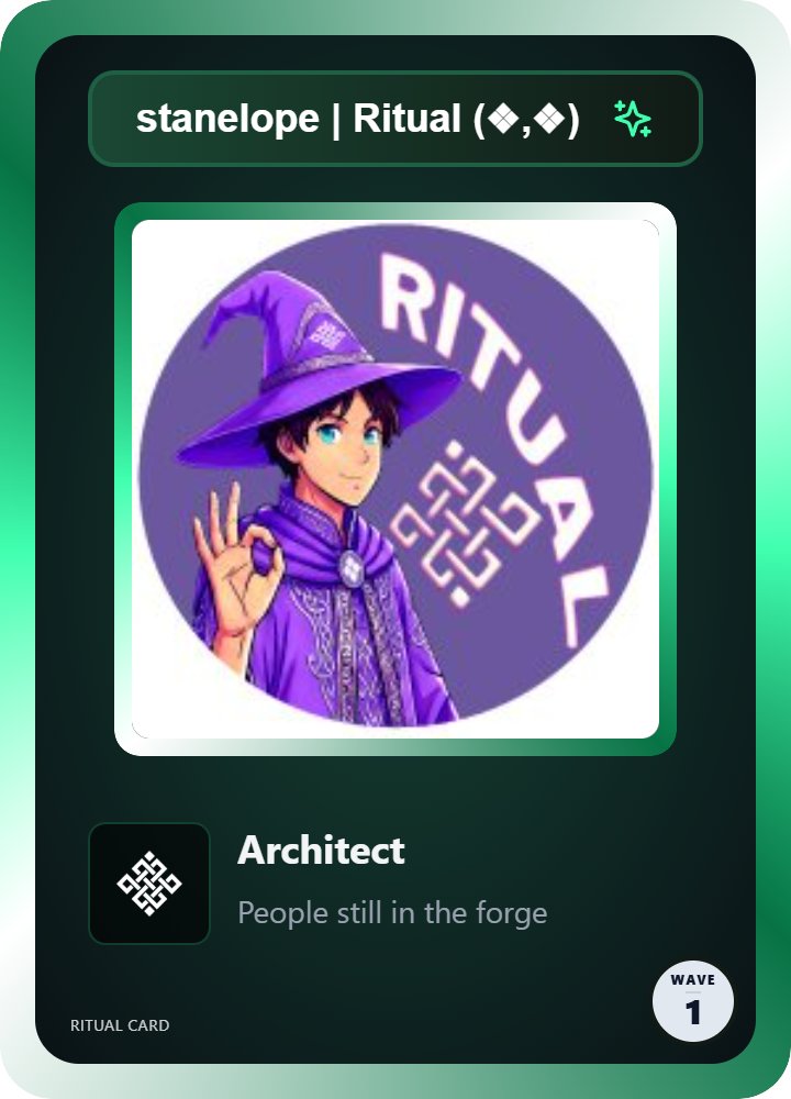 jepslife's tweet image. This is my Ritual Card made by @decka_chan !

Try yours here: cards.decka.my.id/I tried this awesome website made by Decka and it turned out great.

Give it a try, guys!

#ritual @ritualfnd @ritualnet