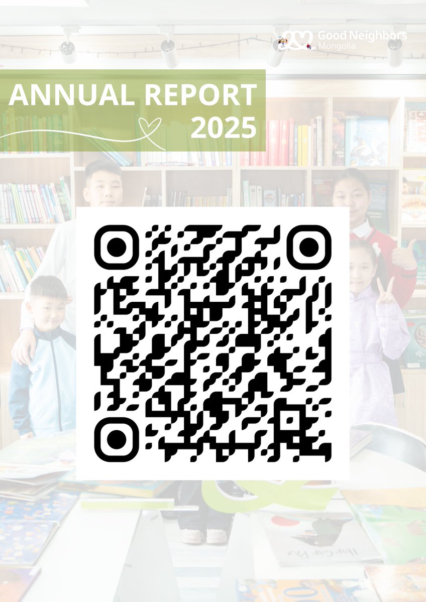 GoodMongolia's tweet image. The 2025 Annual Report is Here ✨

Good Neighbors Mongolia showcases our efforts and results from the year.

Head over to our website to view or download the full report!

👉goodneighbors.org.mn/resources/repo…

#Annual #report #development #achievement #GoodChangeForTheWorld