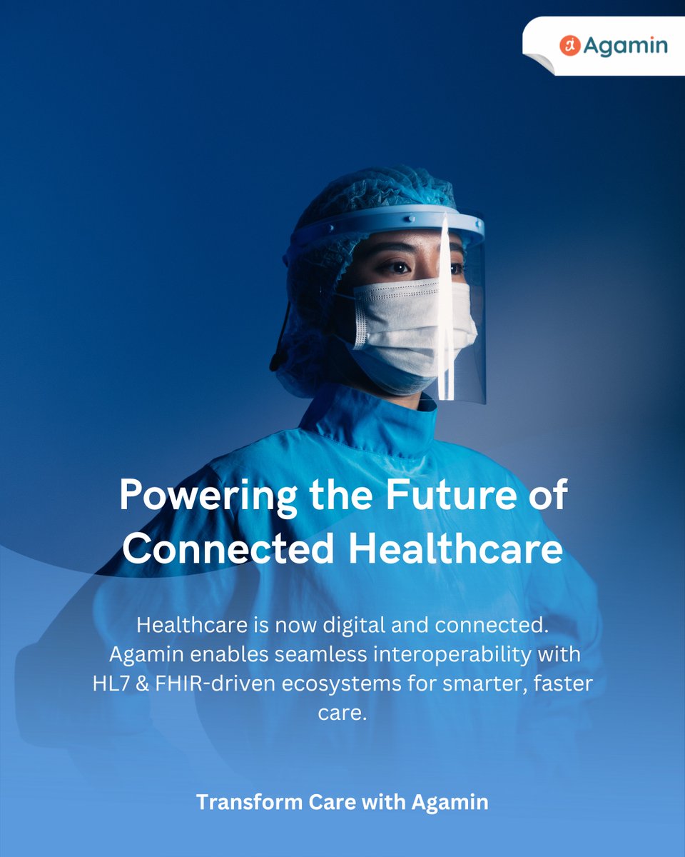 agamin_ai's tweet image. Healthcare is going digital &amp;amp; connected. Agamin enables seamless interoperability with HL7 &amp;amp; FHIR—unlocking faster, smarter, data-driven care. 
#DigitalHealth #Interoperability #FHIR #HL7 #HealthTech #DataDriven #HealthcareInnovation #ConnectedCare #HealthIT