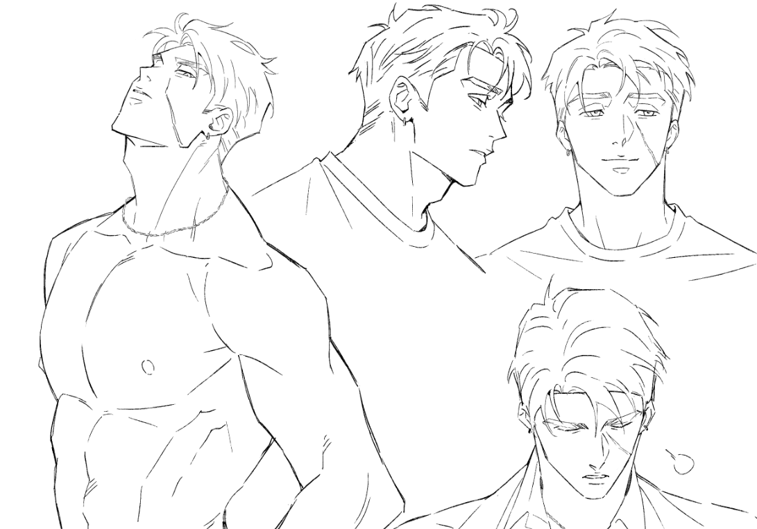 OTJ doodle. I'm not drawing the tattoos 😭 #wetsand