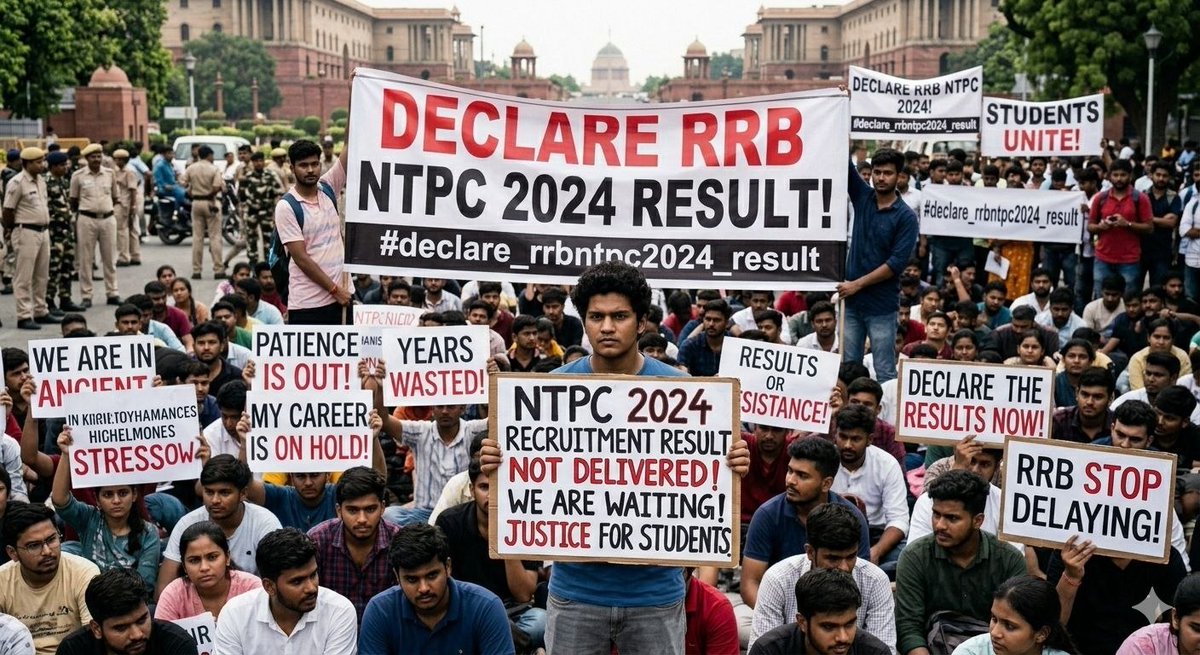 Railway_Talks's tweet photo. Justice Delayed is Justice Denied! We need answers on the RRB NTPC 2024 recruitment process. Candidates are facing anxiety and uncertainty every single day. @RailMinIndia, please prioritize the 2024 NTPC results. Give us our results RRB NTPC 2024 now! #declare_rrbNTPC2024_result https://t.co/efpWS0J1tF