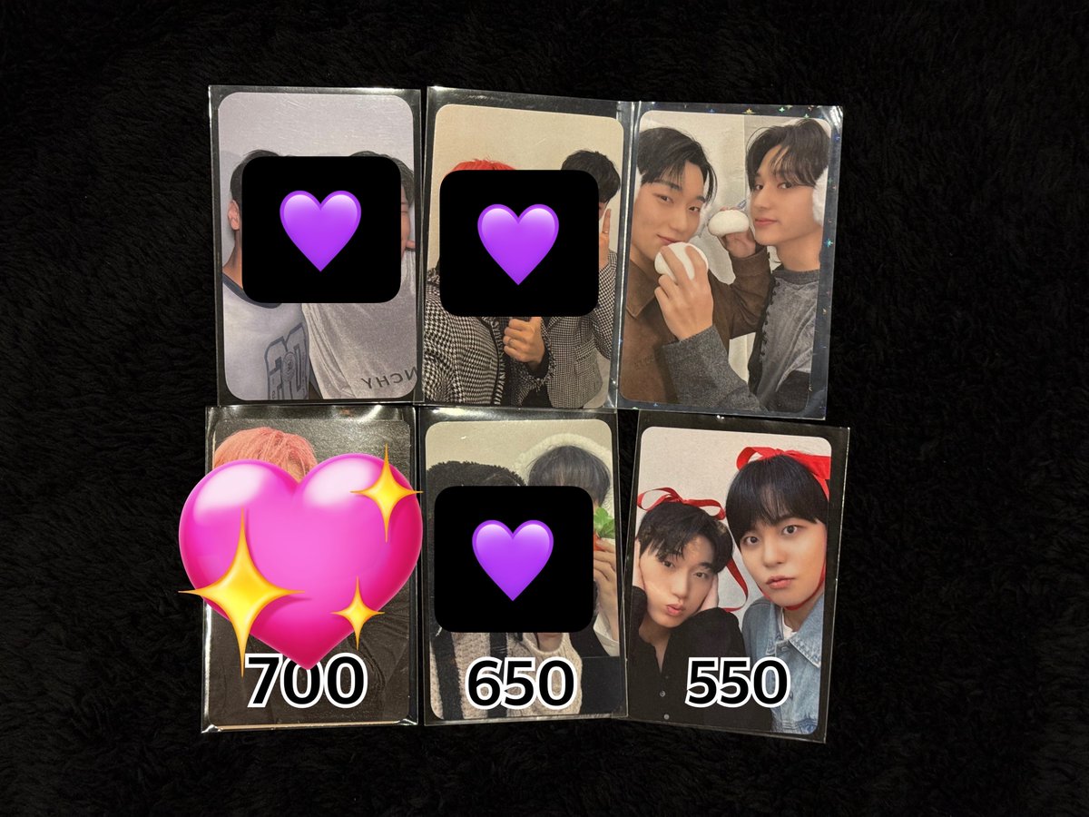 wts / พร้อมส่ง

การ์ด POB ยูนิต
✅ อูยอง ซาน
✅ ยุนโฮ ซาน
✅ จงโฮ ซาน

⭕️Thai address
⭕️Thai account

แถวบน 1500/ea 
แถวล่างราคาตามภาพ 
ทั้งหมดรวมส่งแล้วค่า

에이티즈 포카 양도 우영 산 윤호 종호 wts wtb ateez wooyoung san yunho jongho 
#ตลาดนัดateez #ตลาดนัดเอทีซ