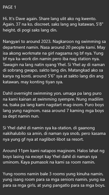 AlterOfan83223's tweet photo. Nagulat ako naramdaman ko na parang unti unting gumagalaw yung Boyfried ng Officemate ko, hanggang naramdaman ko magkadikit na lips namin pero di kami gumalaw.
Page 1
Sender: Dave
#ConfessionOfanAlter911
#Officemate https://t.co/nZ6FBQHNyu