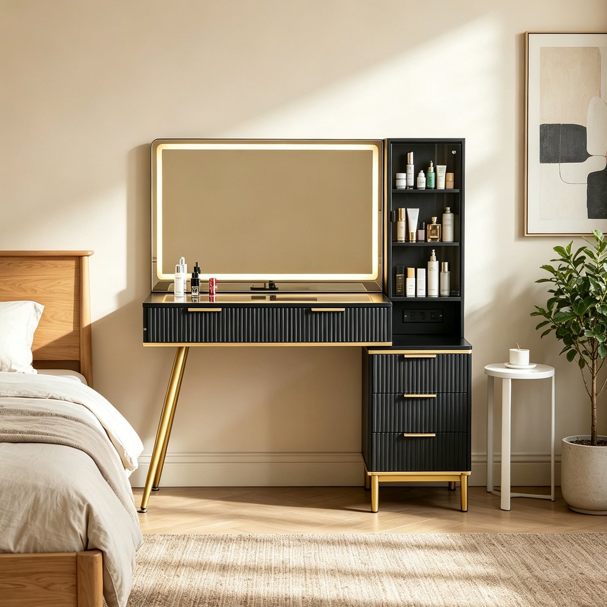 zenyarahome's tweet image. Makeup Vanity With Led Lighted Large Mirror,usb Power Outlet And 3 Modes Adjustable Brightness Light,vanity Desk With Shelves And 3 Drawers.
wayfair.com/furniture/pdp/…
#makeuptable #table #vanitytable #vanitydesk #furniture