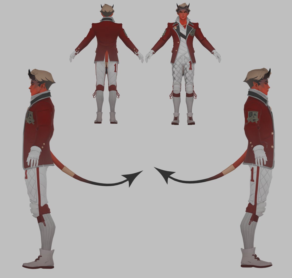 spandexmoogle's tweet photo. made some refs from their 3d models because finding actual refs that were useful was frustratingly hard. posting them because maybe someone else out there might find these useful #goldengraves #necrofencer https://t.co/bX36wDg3wv