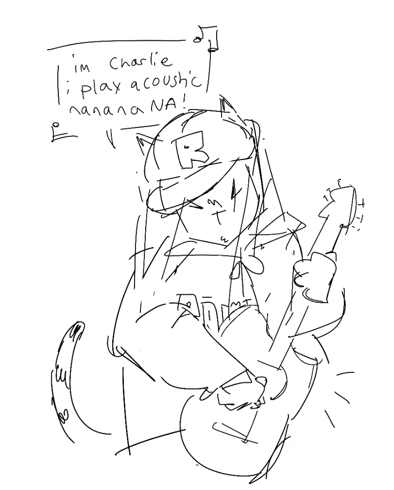 Mystery_M_T's tweet image. Oh yeah guitar swap

this is so goofy and not in a cute way it’s just kinda stupid lol

(@charliesalr)
#mt #charliesalr #doodles