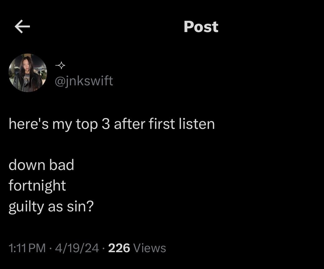 me liking godty as sin in my first listen