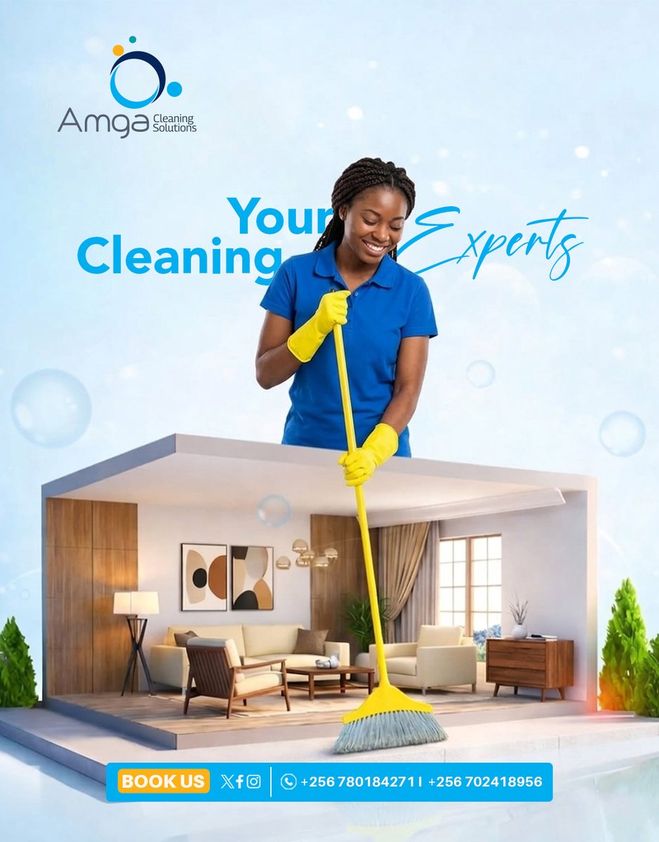 Amga3766161's tweet image. A spotless space, effortlessly maintained.
Experience cleaning done with care, precision, and professionalism.
Call us:
+256 780 184 271 / +256 772 296 279.
.
.
#mondayvibes #home #transformation #cleaningservice