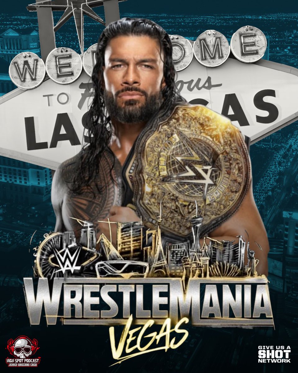 HighSpotPodcast's tweet photo. 🚨BREAKING NEWS: Roman Reigns def. CM Punk to become the new WWE World Heavyweight Champion at #WrestleMania https://t.co/DA7w1Lkbb4