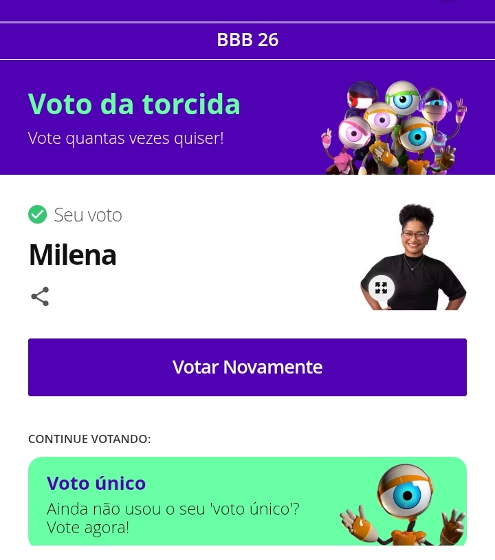 minha parte eu fiz #ForaMilena #BBB