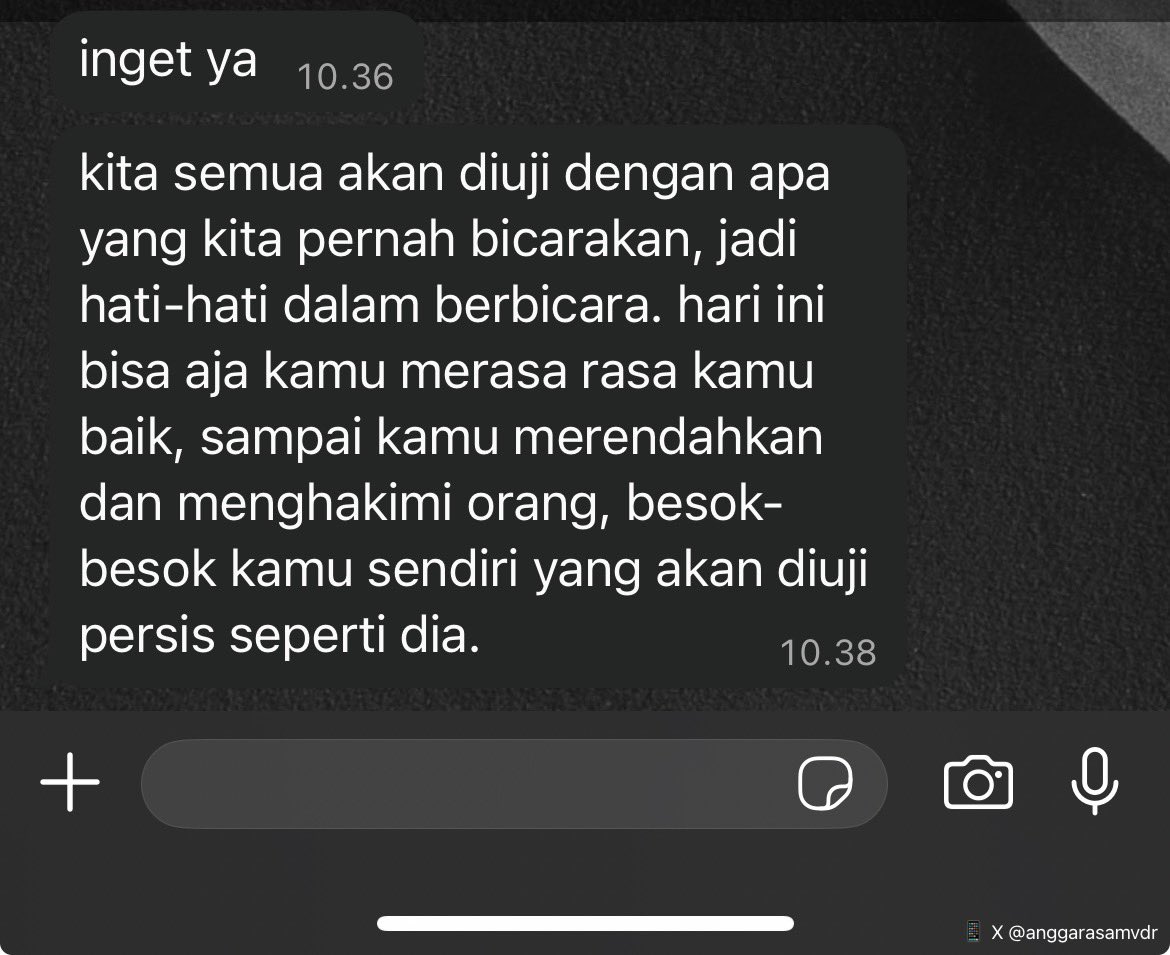 anggarasamvdr's tweet photo. kalian pernah ngalamin gini ga? diuji dengan apa yang udah kita omongin https://t.co/MGh0XeNGPo