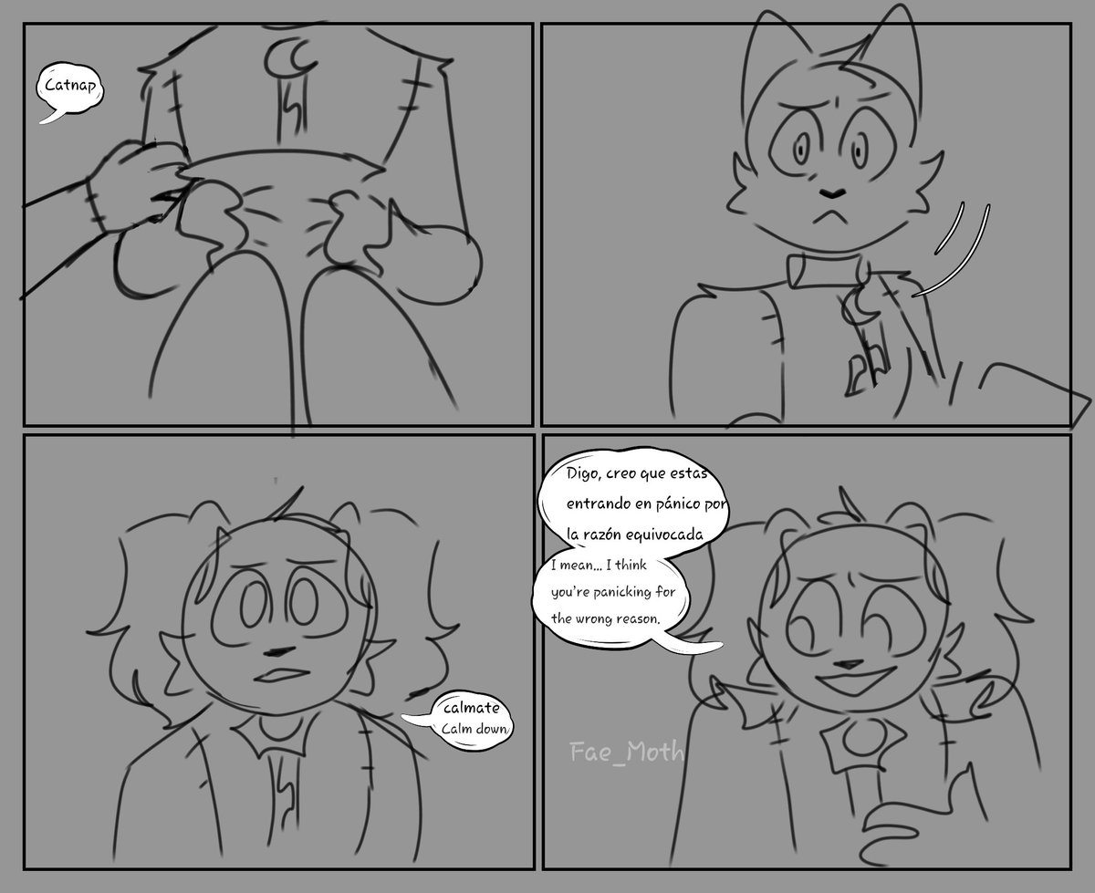 Fae_Moth_'s tweet image. #MyObsessiveMoonAu #SmilingCritters #SmillingCrittersAu #PoppyPlaytime 
Cap 1 parte 3/?