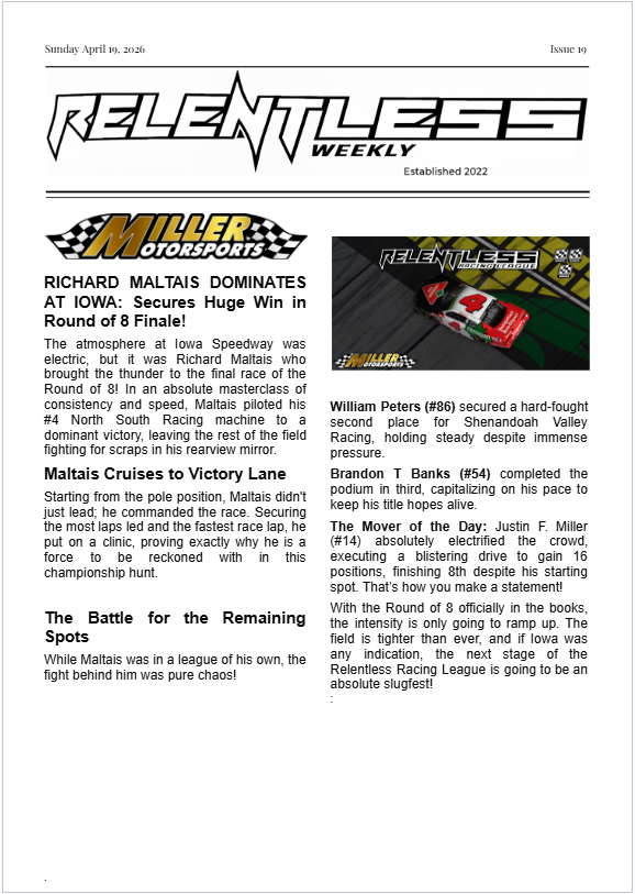 Relentless Racing League tweet media