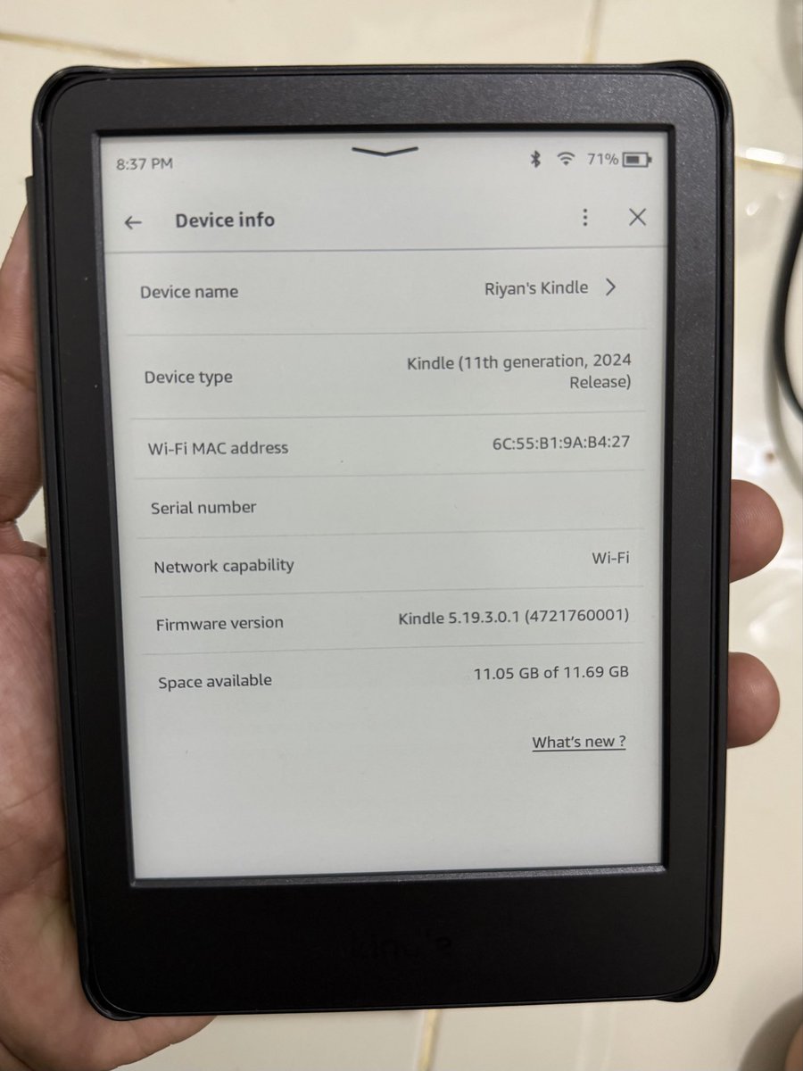 origlazed's tweet photo. Hallo! Aku mau Jual Amazon Kindle Gen 11 2024 16GB Hitam - Mulus Like New + Free Case

Halo! Mau jual Kindle kesayangan karena jarang dipakai. Kondisi masih sangat prima dan like new. Cocok banget buat yang suka baca buku digital tanpa bikin mata lelah. https://t.co/b3soQ6DAc4
