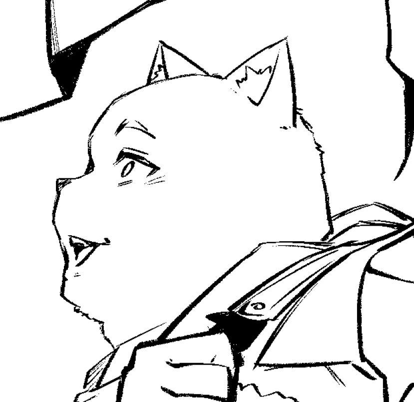 モブネコの横顔
獣人をもっと描きたいです！ｗ