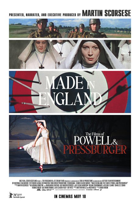 TCMComingUp's tweet image. #ComingUpOnTCM 

MADE IN ENGLAND: THE FILMS OF POWELL AND PRESSBURGER (2024) Martin Scorsese, Emeric Pressburger, Michael Powell
Dir.: David Hinton 12:45 AM PT

Examines the influence of the English producers and directors.

2h 11m | Documentary | TV-G

#TCM #TCMParty