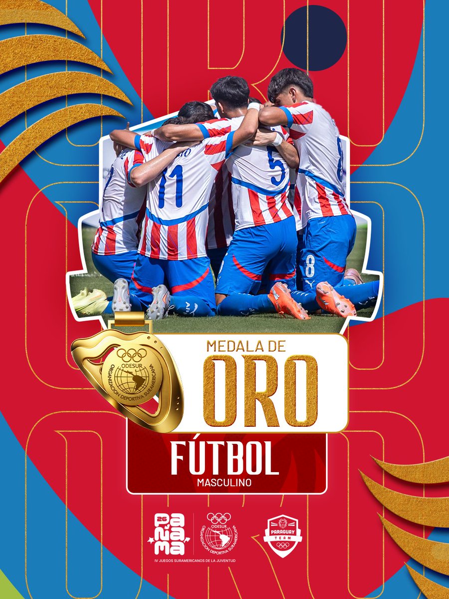 🤩 ¡MEDALLA DE ORO🥇PARA EL TEAM PARAGUAY 🇵🇾 DE FÚTBOL ⚽️ MASCULINO! 🥳

😃 La cuarta medalla para nuestro país: 🥇🥈🥈🥉

🙌🏻 ¡FELICITACIONES! ¡VAMOS, EQUIPO! 👏🏻

🚨 EN VIVO por la web del COP: cop.org.py 

#ParaguayPuede #VamosParaguay