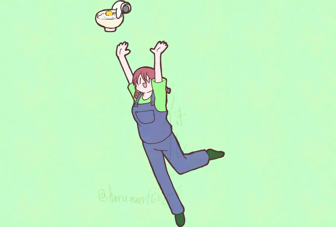 今日は4コマお休みです。卵かけ〜