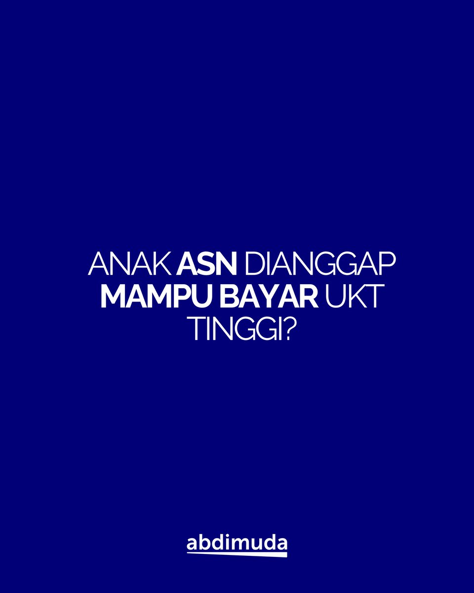 abdimuda_id's tweet photo. Anak ASN dianggap mampu bayar UKT golongan tinggi?
Bagaimana pendapatmu?
#asnlyfe #pns #abdimuda #ukt #umbies https://t.co/neFIWZdzP9