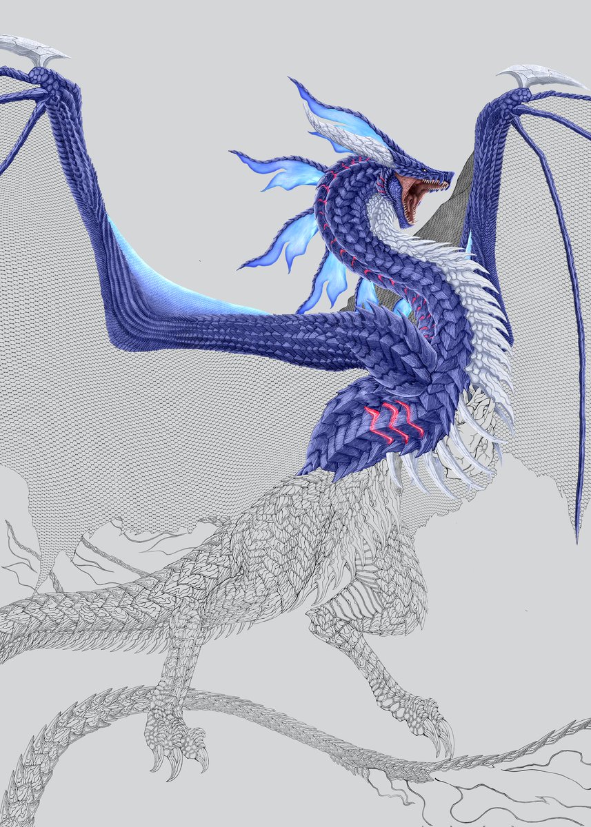 「おはようございます今日も頑張って描いていきますよ。これから翼膜地獄ですよ。」|NOライスのイラスト