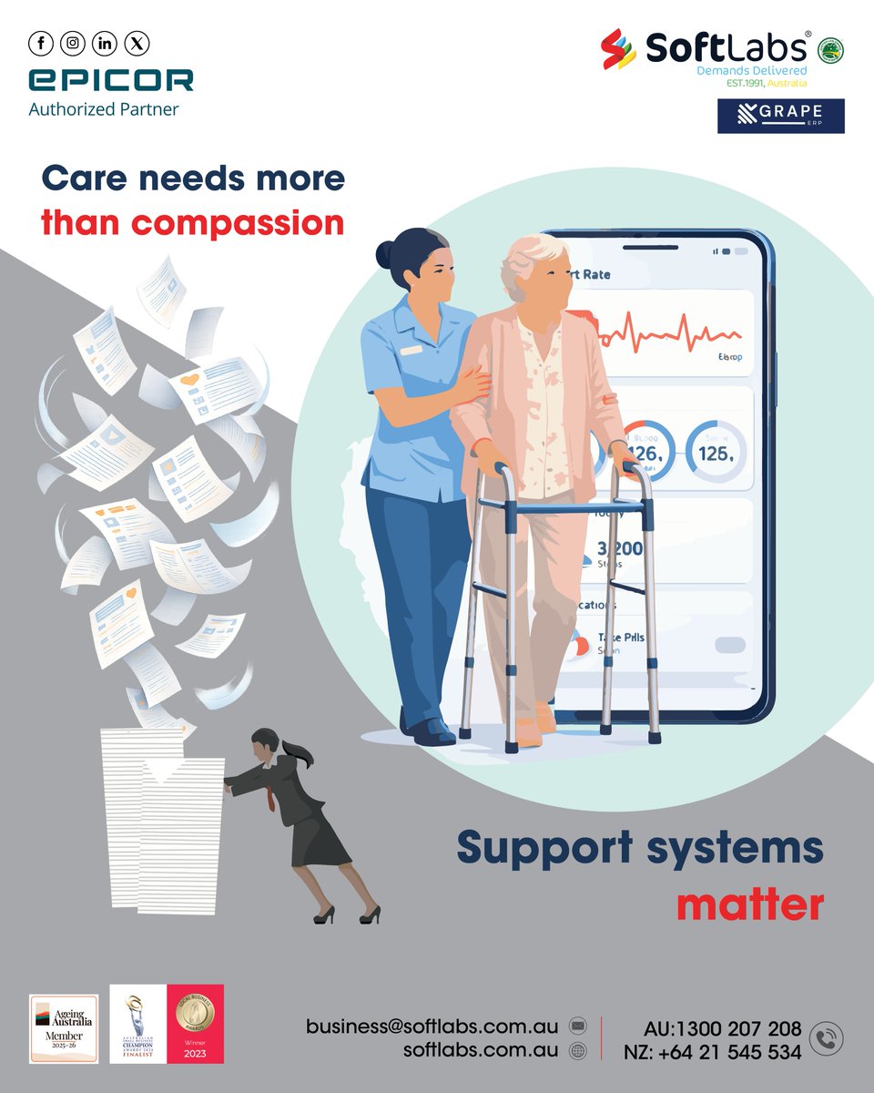 SoftLabs11's tweet image. Care needs more than compassion.

In aged care, disconnected systems slow teams down.
Connected ERP brings visibility, coordination &amp;amp; efficiency—so teams can focus on care.

💬 Let’s talk: tinyurl.com/5795rw5j

#AgedCare #DigitalTransformation