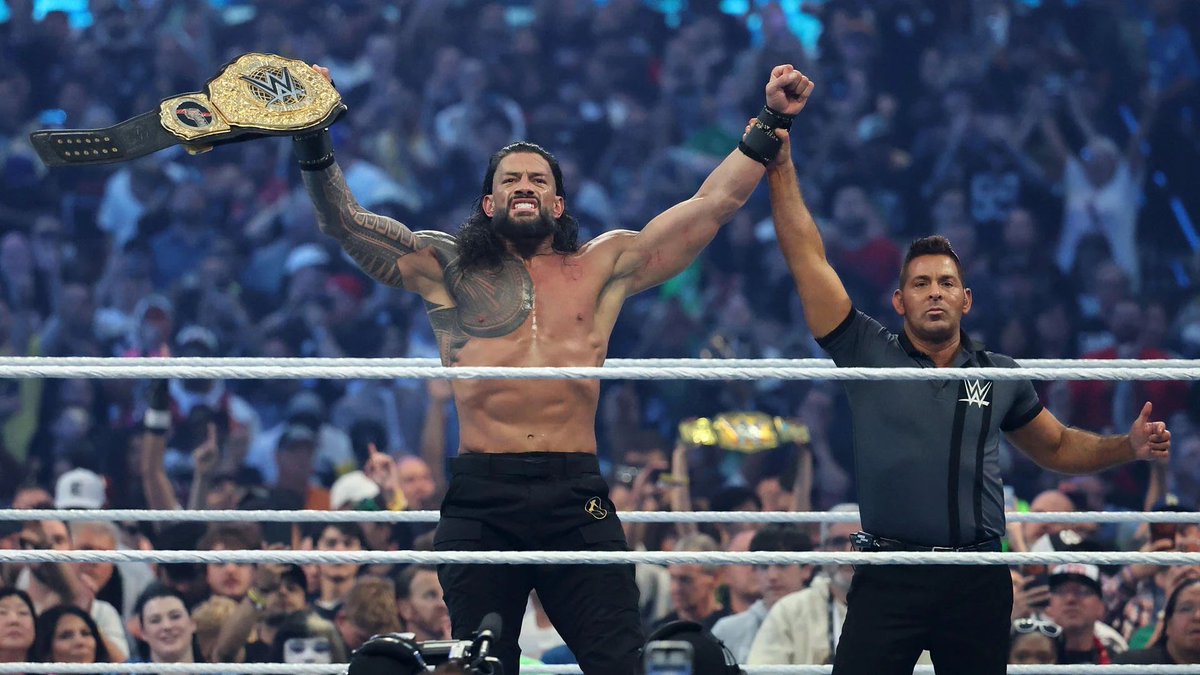 MelroseZach's tweet photo. @MrSantiZap Interesting decision to give Toman the title seeing as he’s part time… Punk deserves the time off though, wonder who if anyone will face off with Roman on Raw after mania, maybe Oba? https://t.co/1YTb3XhSZ1
