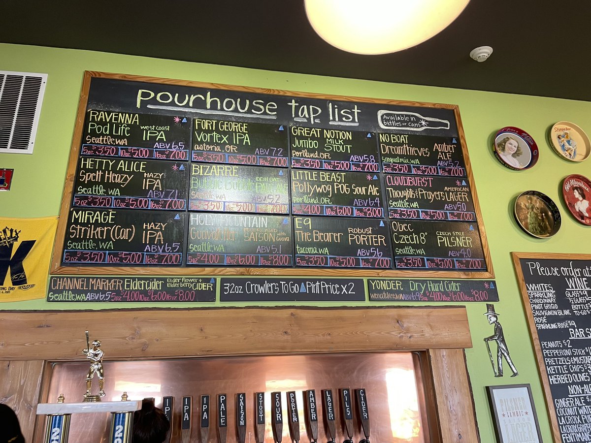 12sec317's tweet photo. A much needed break from the cold weather and a sit out in the sunshine! First day that it has felt like spring. After the past month with my knee surgery I needed this! ☀️#PortTownsend #Pourhouse #Beer #MtBaker https://t.co/BzYHyN9rQO