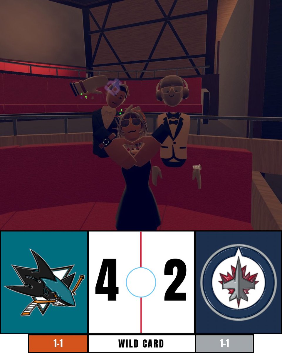 RRHLsharks's tweet image. DOWN BUT NOT OUT, THE SHARKS ARE 1 WIN OUT FROM CONFERENCE FINALS!

@Recroomhockey 
#whynotus