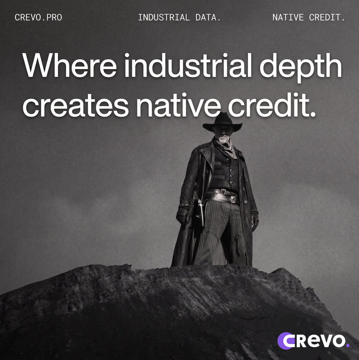 CrevoTeam's tweet photo. The old credit system was built for humans, banks, and paper trails. 

The AI economy runs on industrial data, compute flows, and autonomous agents.

Industrial data doesn't fit that mold. 
Native credit does.

This is what we're building. 
CREVO. https://t.co/SLO7eiKuJf