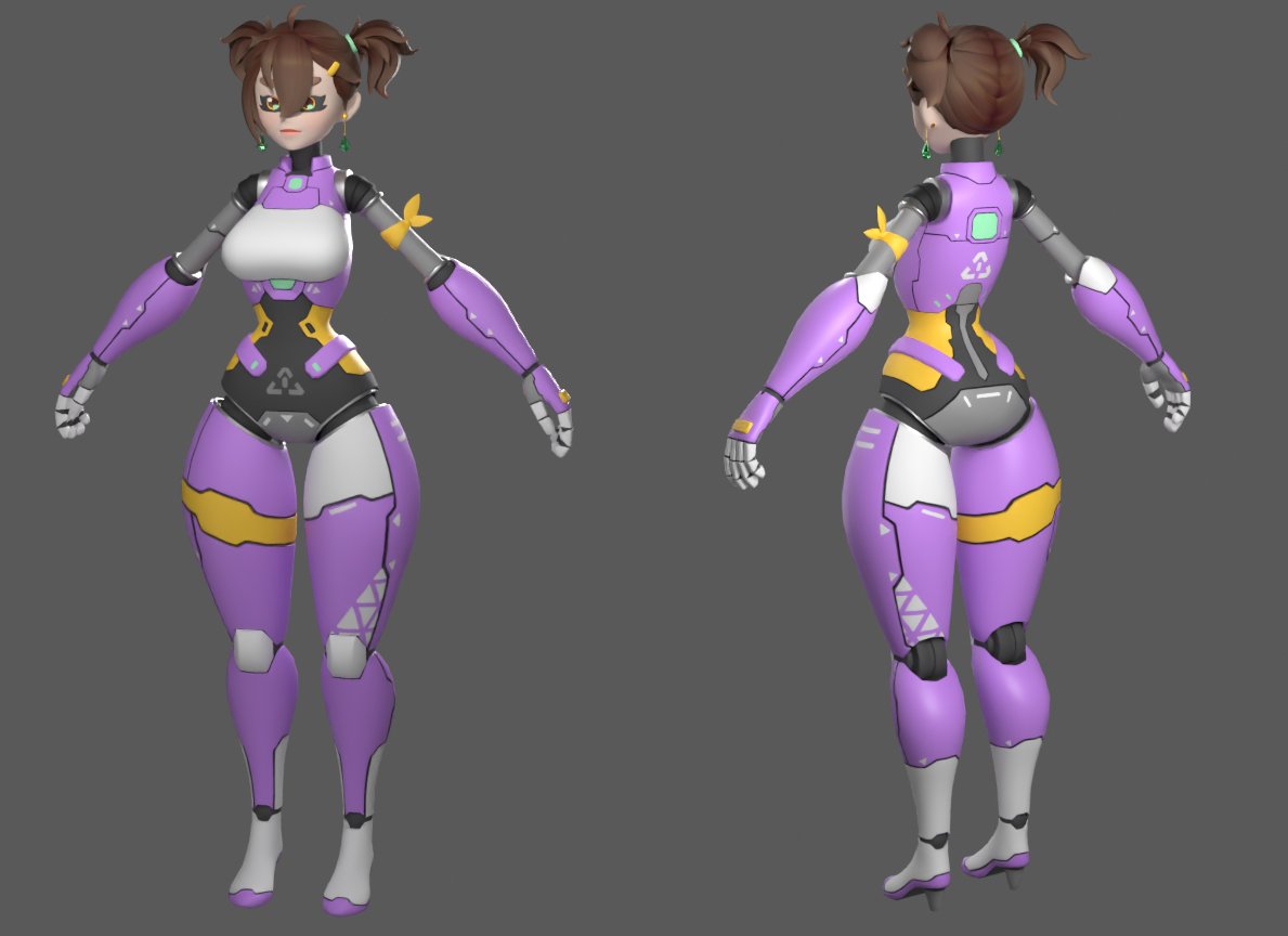 ConejoErrante_'s tweet photo. ¡Está cobrando vida! ❤️‍🔥

✨Conozcan a Veronika✨

Llevo trabajando en su diseño unos meses y finalmente puedo presentarla. 
¿Qué les parece?

Siguiente fase, rig (y reparar algunas texturas 🛠️)

#IndieAnimation #Stylized #3Dart #blender #b3d #WIP #OriginalCharacter https://t.co/ijW1COG5WF