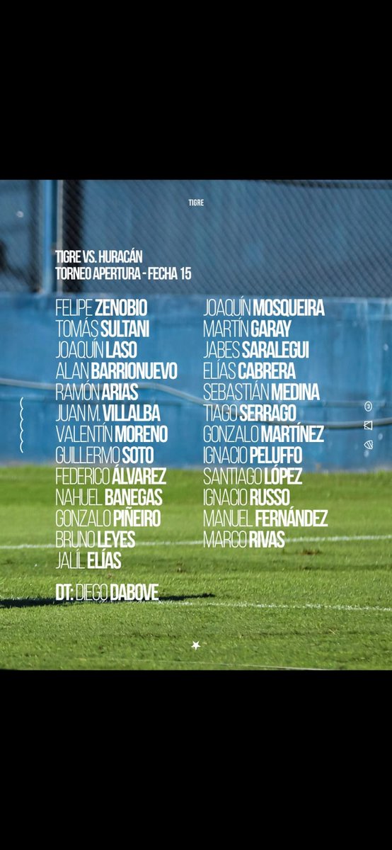 #Huracan convocados 
Tigre vs Huracán 
seguínos puebloquemero 
#VamosGlobo #elglobo
#HuracánYNadamas
<a href="/CAHuracan/">CA Huracán</a> <a href="/ElOjo_Huracan/">El Ojo del Huracán</a>