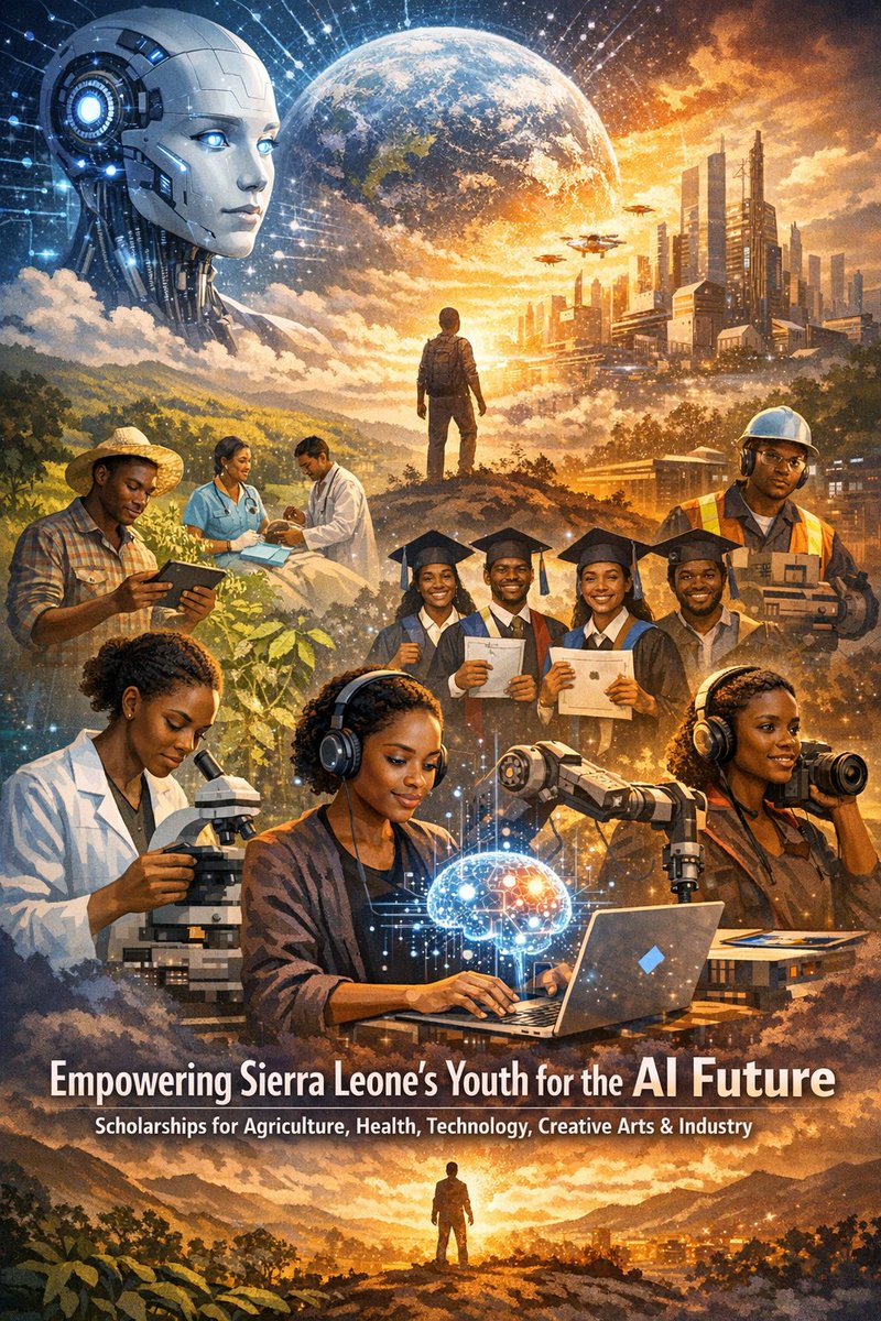 ZachariahLSesay's tweet photo. It is a little over early, but it’s actually timely for the Government of Sierra Leone to begin supporting a strong number of young people with scholarships across key sectors, especially agriculture, health, the creative industry, etc. to study AI related knowledge. https://t.co/z5hTQkDYZt